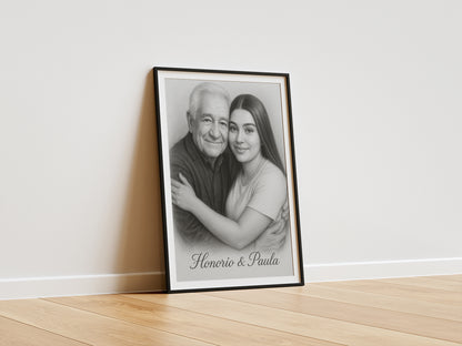 Póster Personalizado para Parejas o Familias - Hecho a Mano (Solo para WhatsApp)