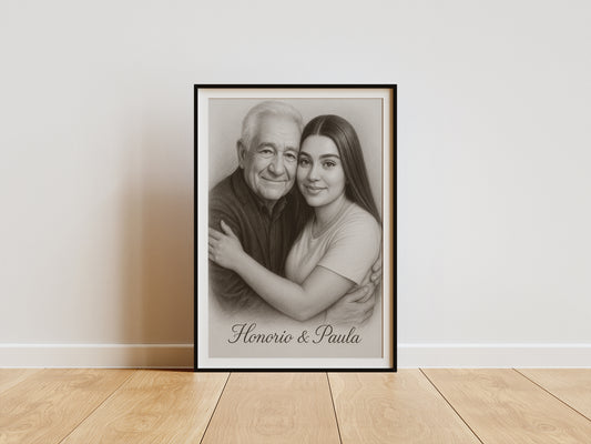 Personalized Couples or Family Poster - Handmade (Only for WhatsApp)
