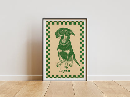 Retrato de mascota personalizado y original - Hecho a mano