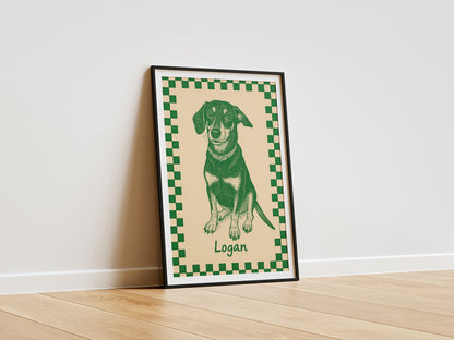 Retrato de mascota personalizado y original - Hecho a mano