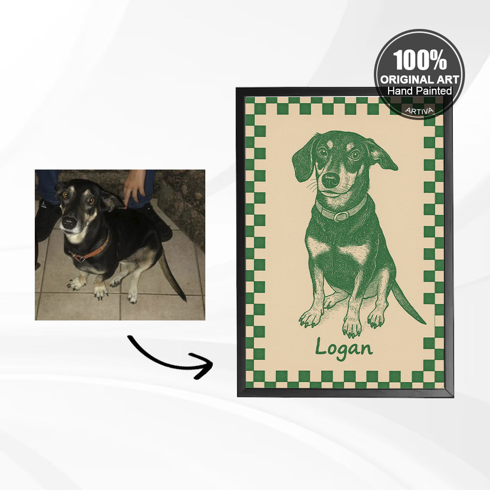 Retrato de mascota personalizado y original - Hecho a mano